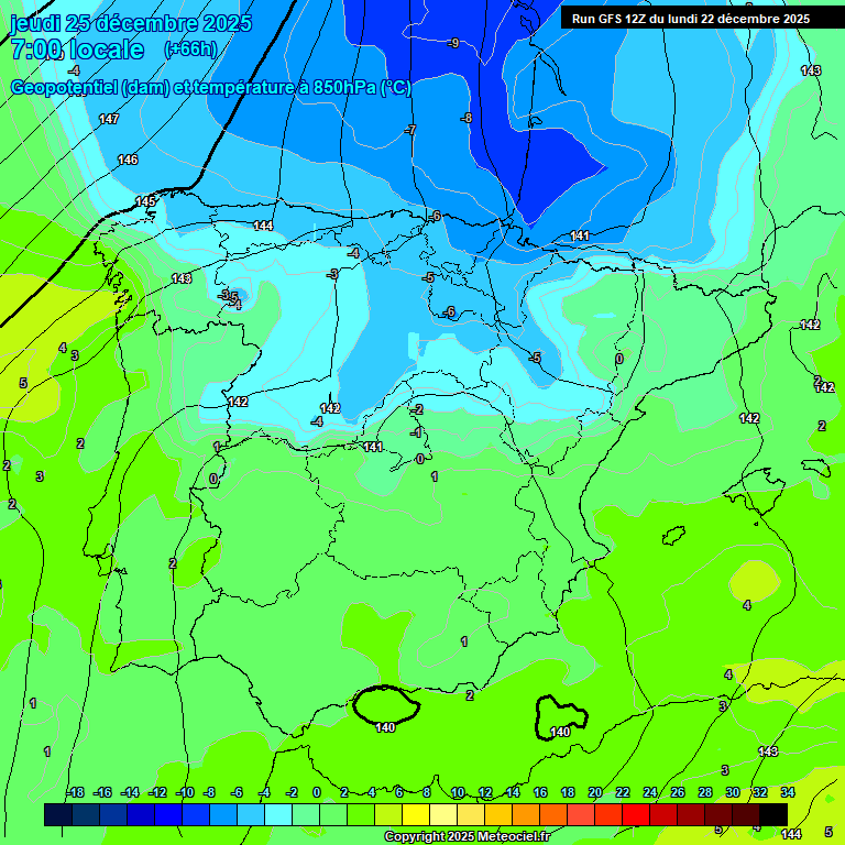 Temperaturas a 850 hPa