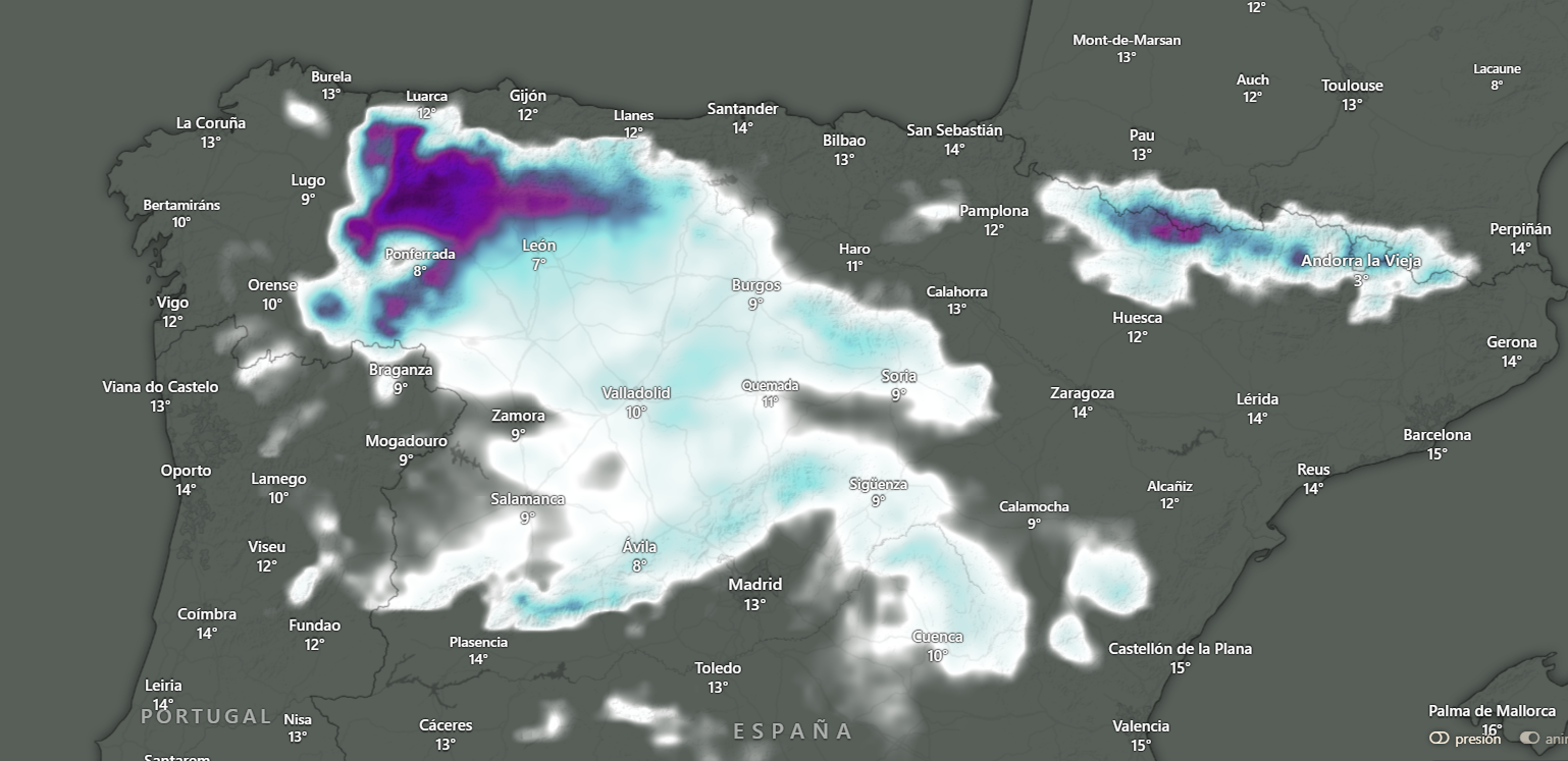 Mapa de extensi&oacute;n de nieve