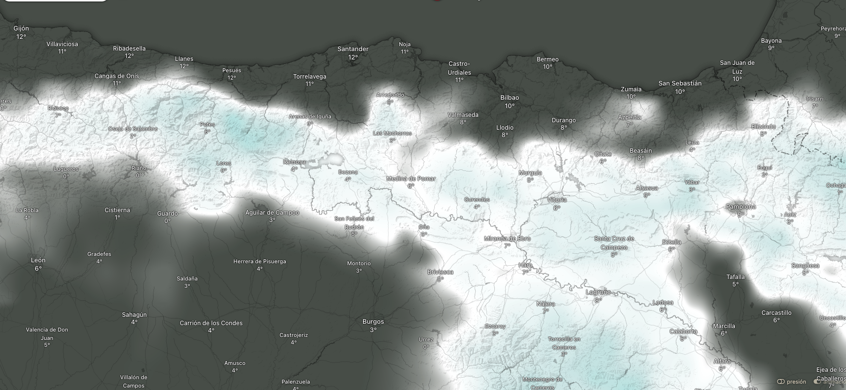 Mapa de extensi&oacute;n de nieve