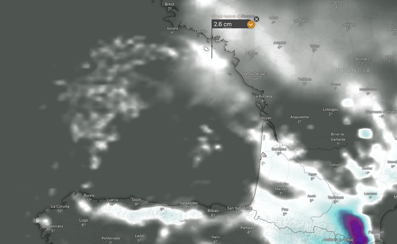 Mapa de nieve
