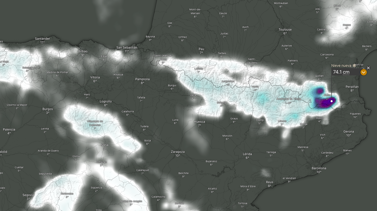 Mapa nieve nueva
