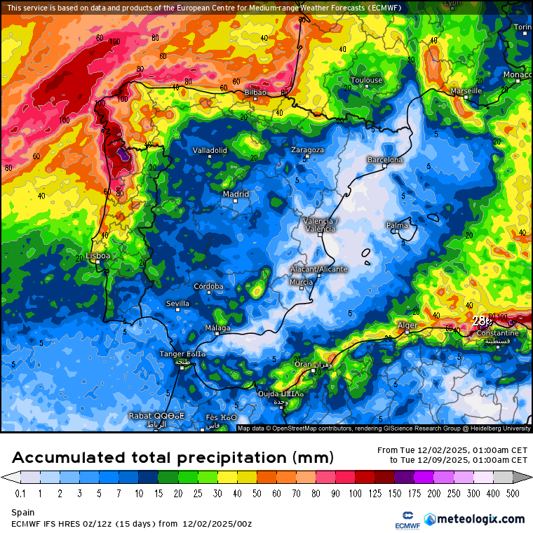 ECMWF lluvias 
