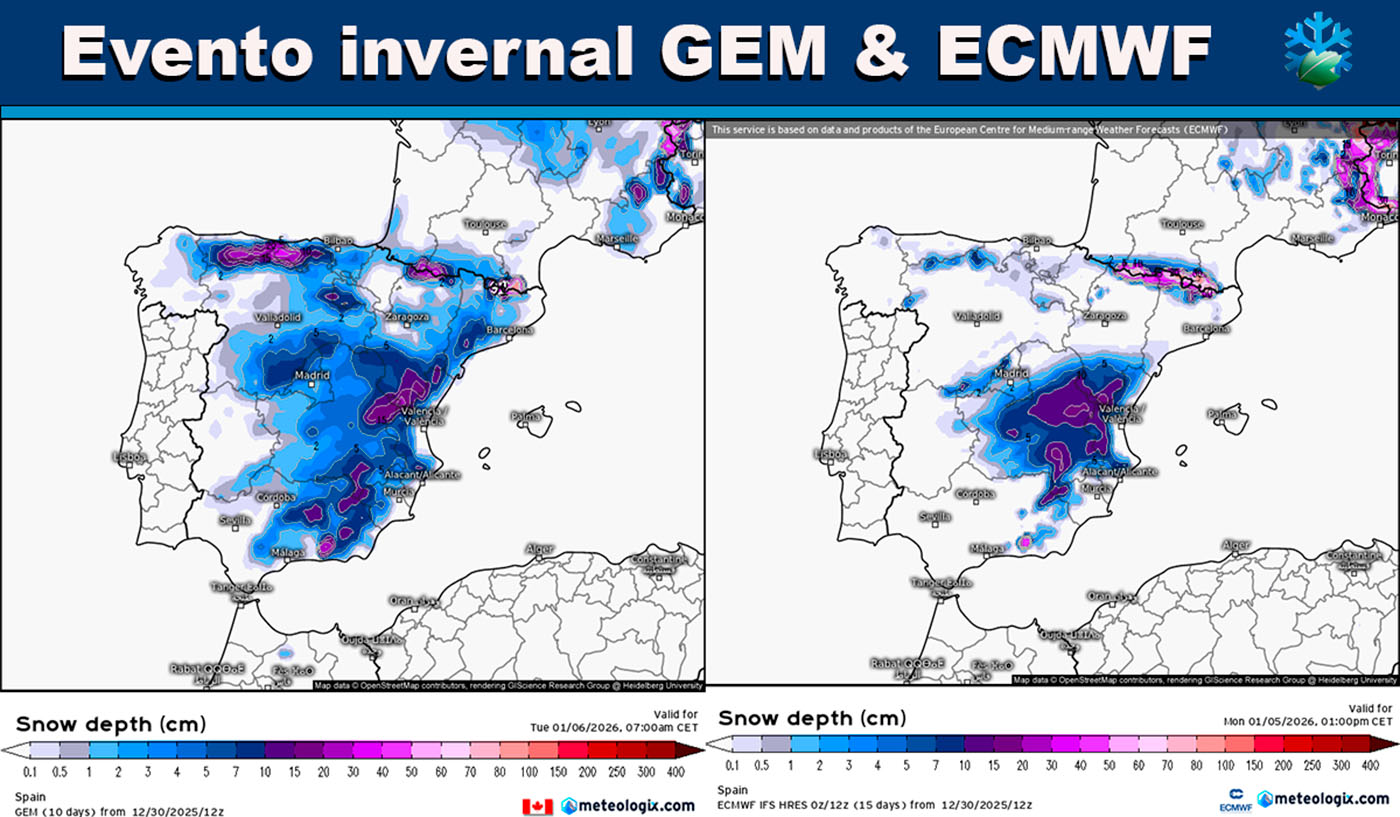 Mapas de nevadas