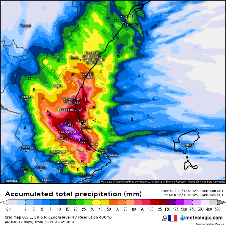 AROME lluvias 