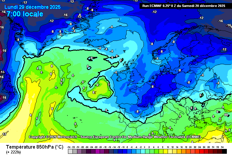 Temperaturas a 850 hPa