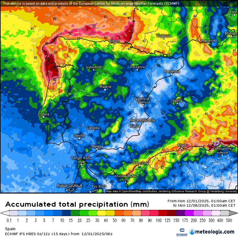 ECMWF lluvias 