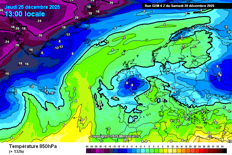 Temperaturas a 850 hPa