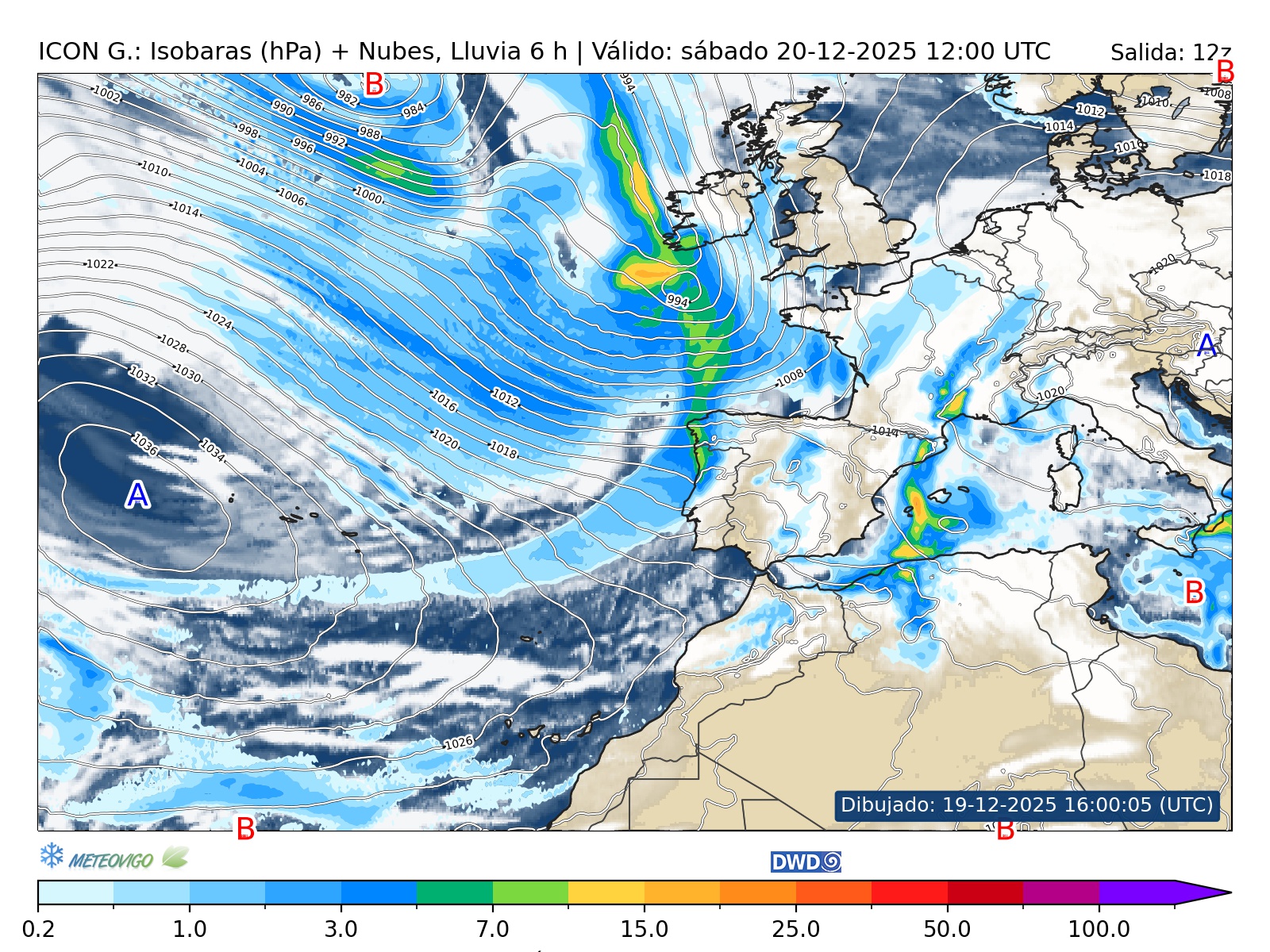 Mapa de lluvias