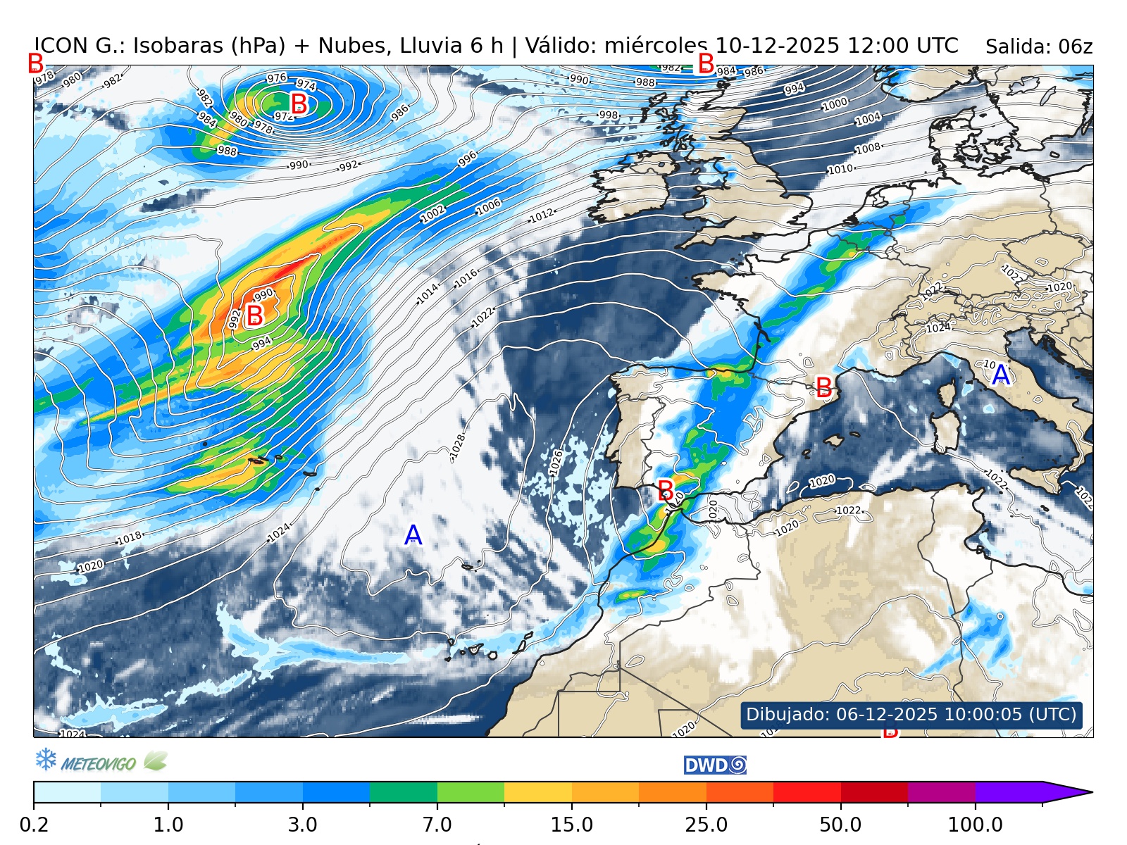 Mapa de precipitaci&oacute;n 