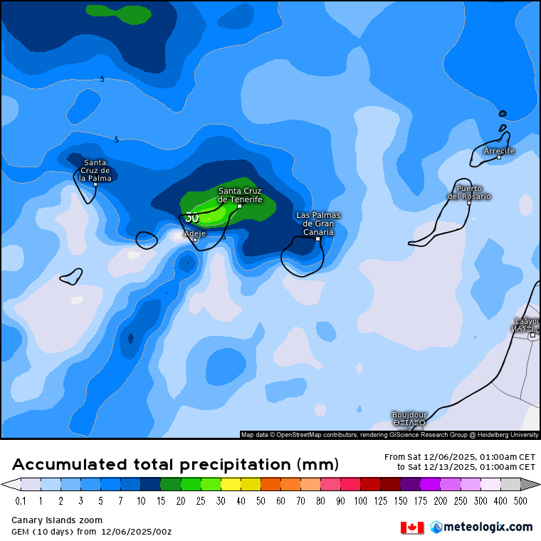 GEM lluvias Canarias