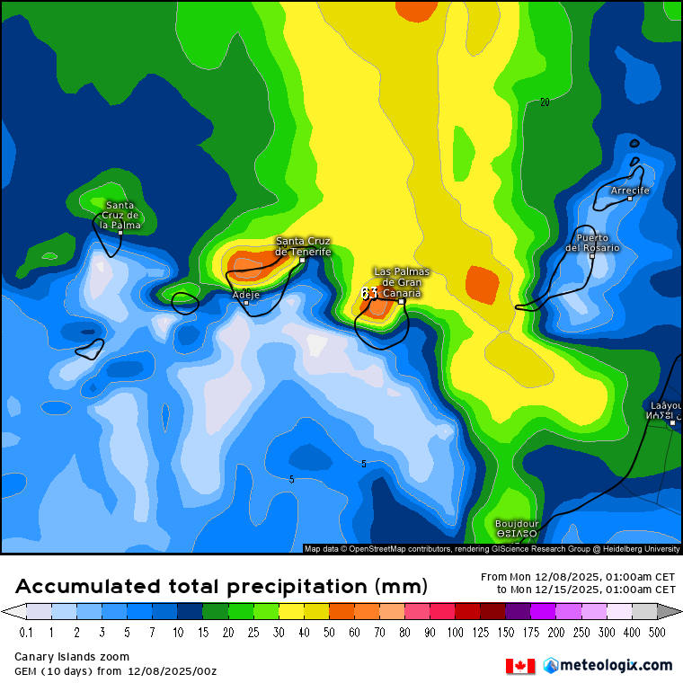 GEM lluvias Canarias 