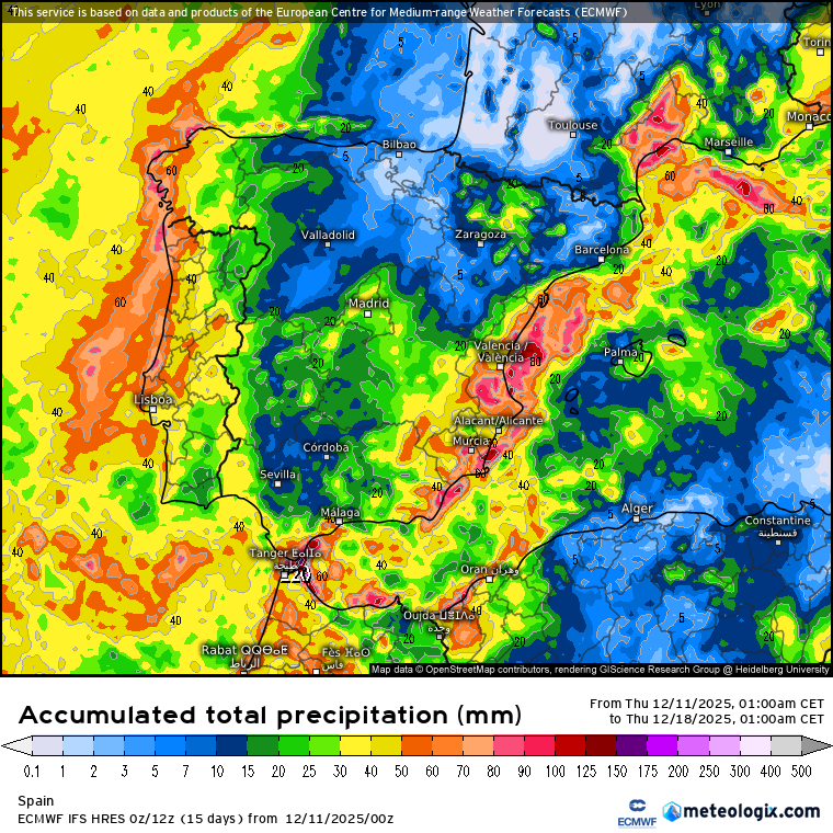 ECMWF lluvias 