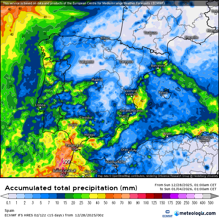 ECMWF lluvias 