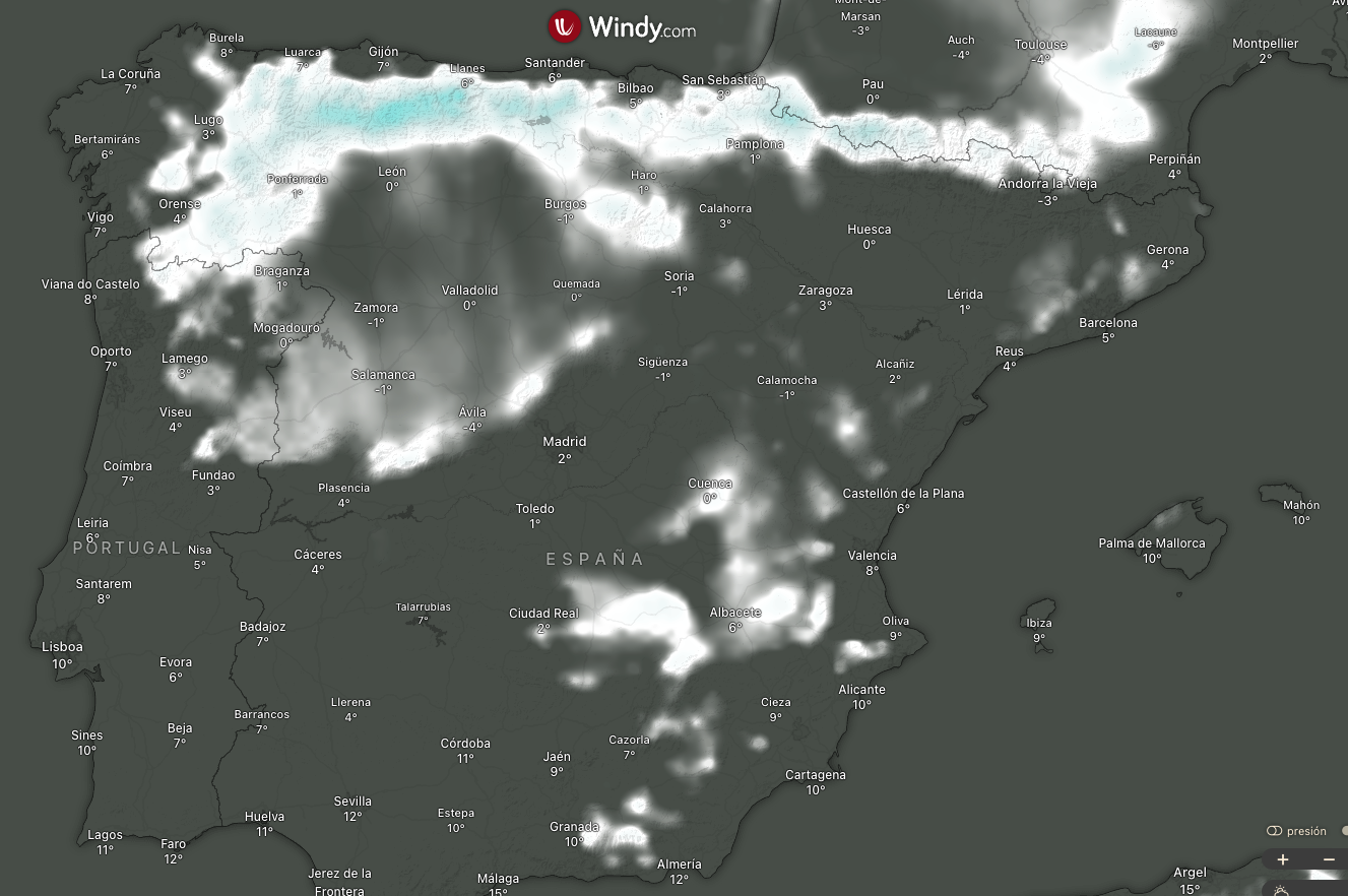 Mapa de nieve