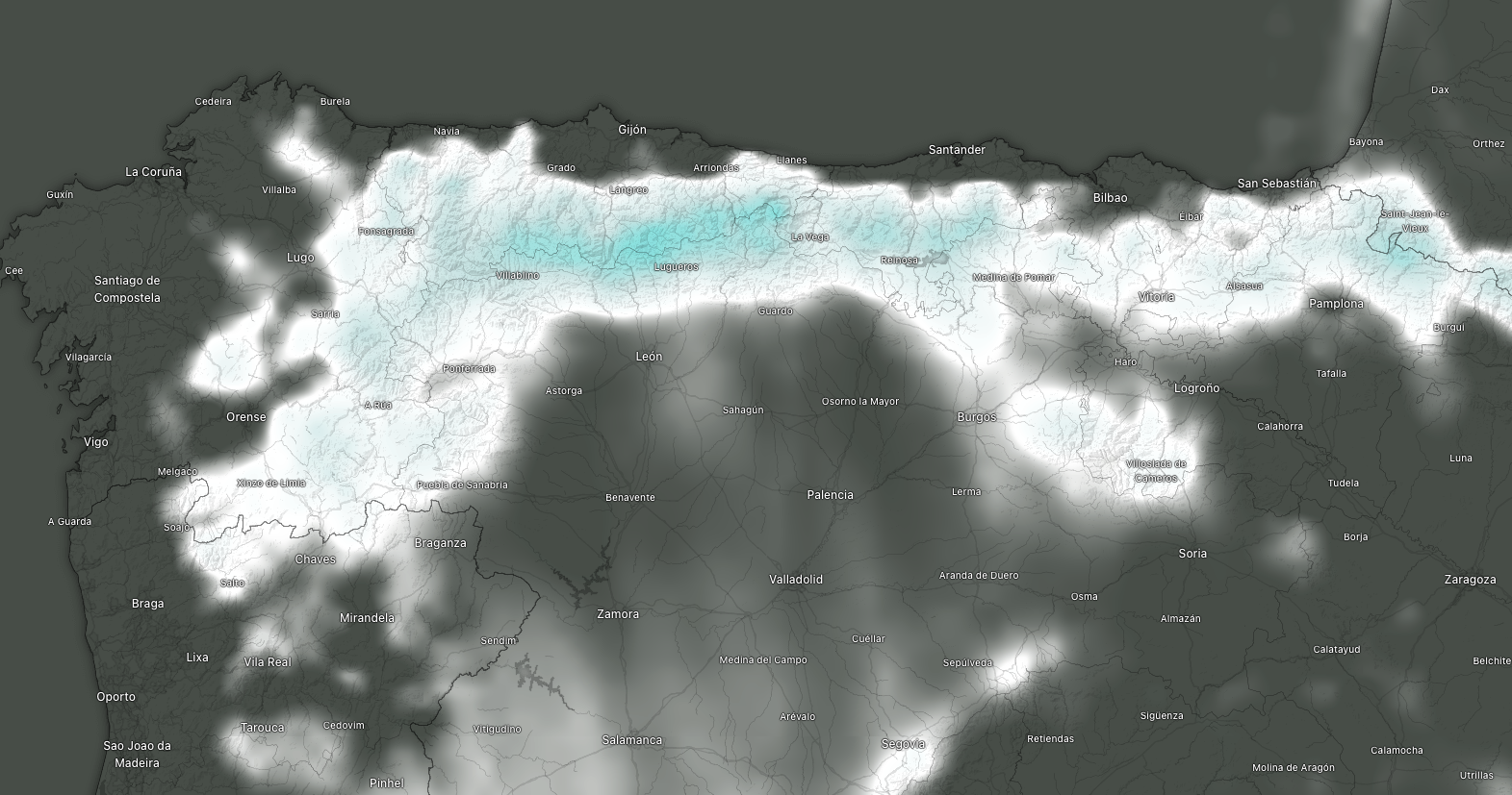 Mapa de nieve