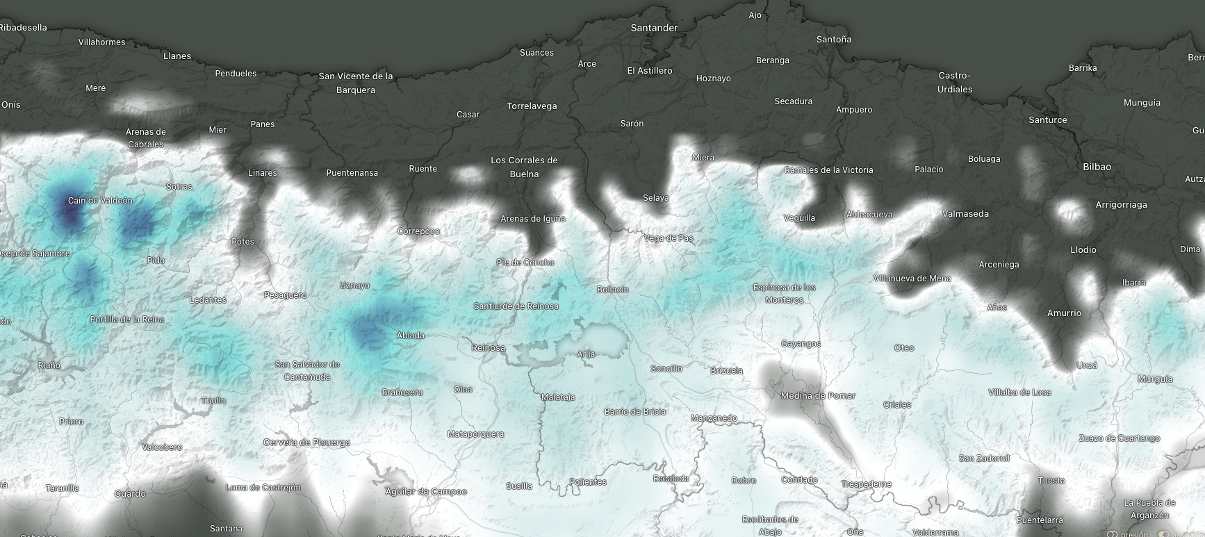 Mapa de nieve 