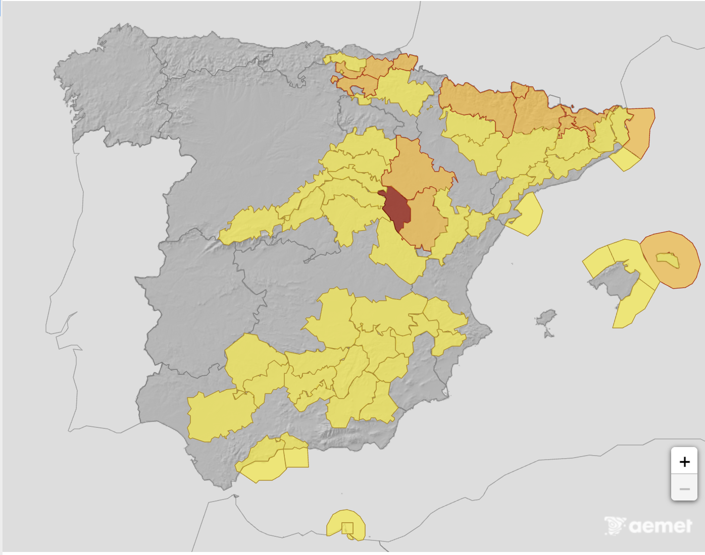 Mapa de avisos 