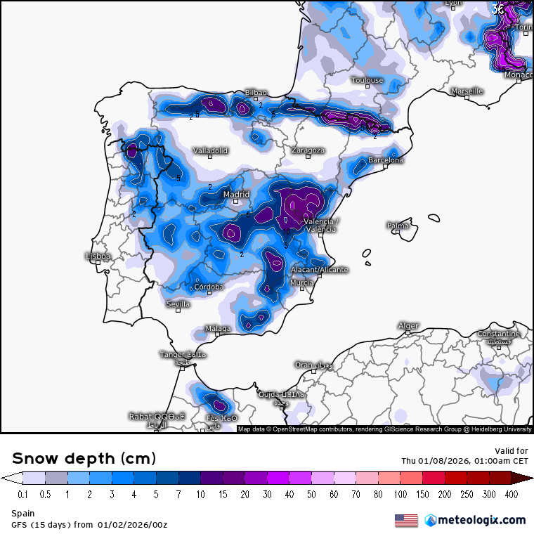 GFS nevadas 