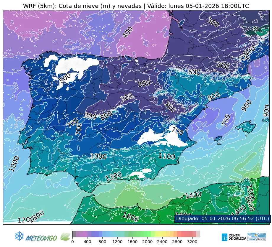 Mapa de nevadas