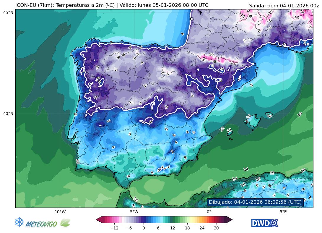 Mapa de temperaturas
