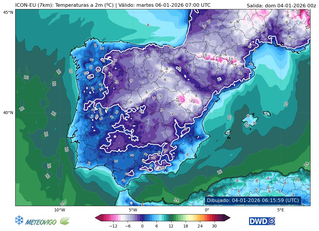 Mapa de temperaturas