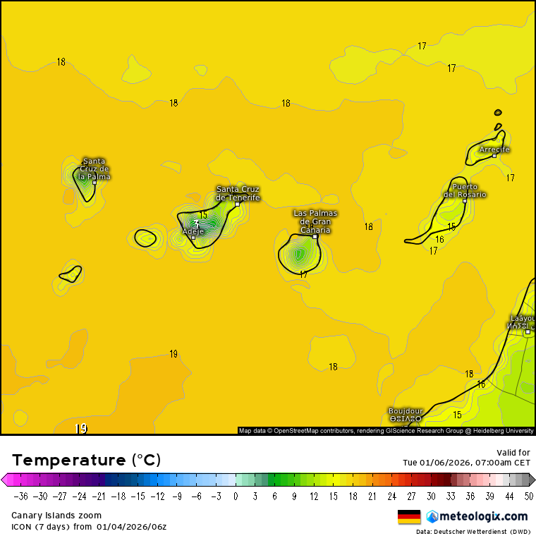 Mapa de temperaturas 