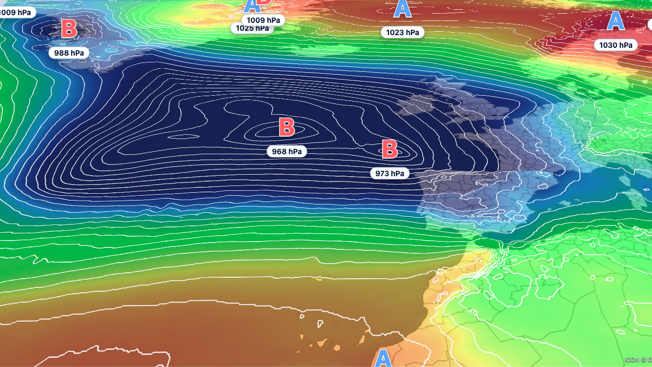 Mapa de presi&oacute;n en superficie