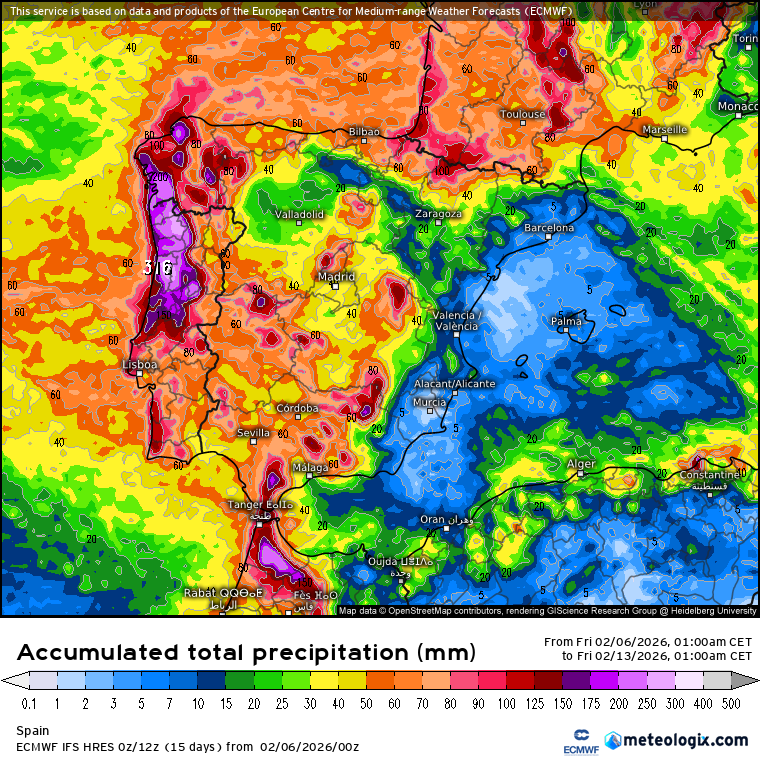 Modelo ECMWF lluvias 