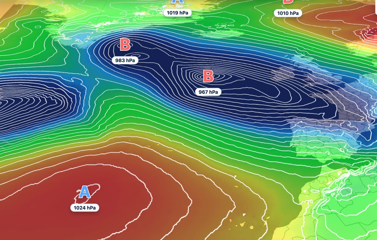 Mapa de presi&oacute;n atmosf&eacute;rica