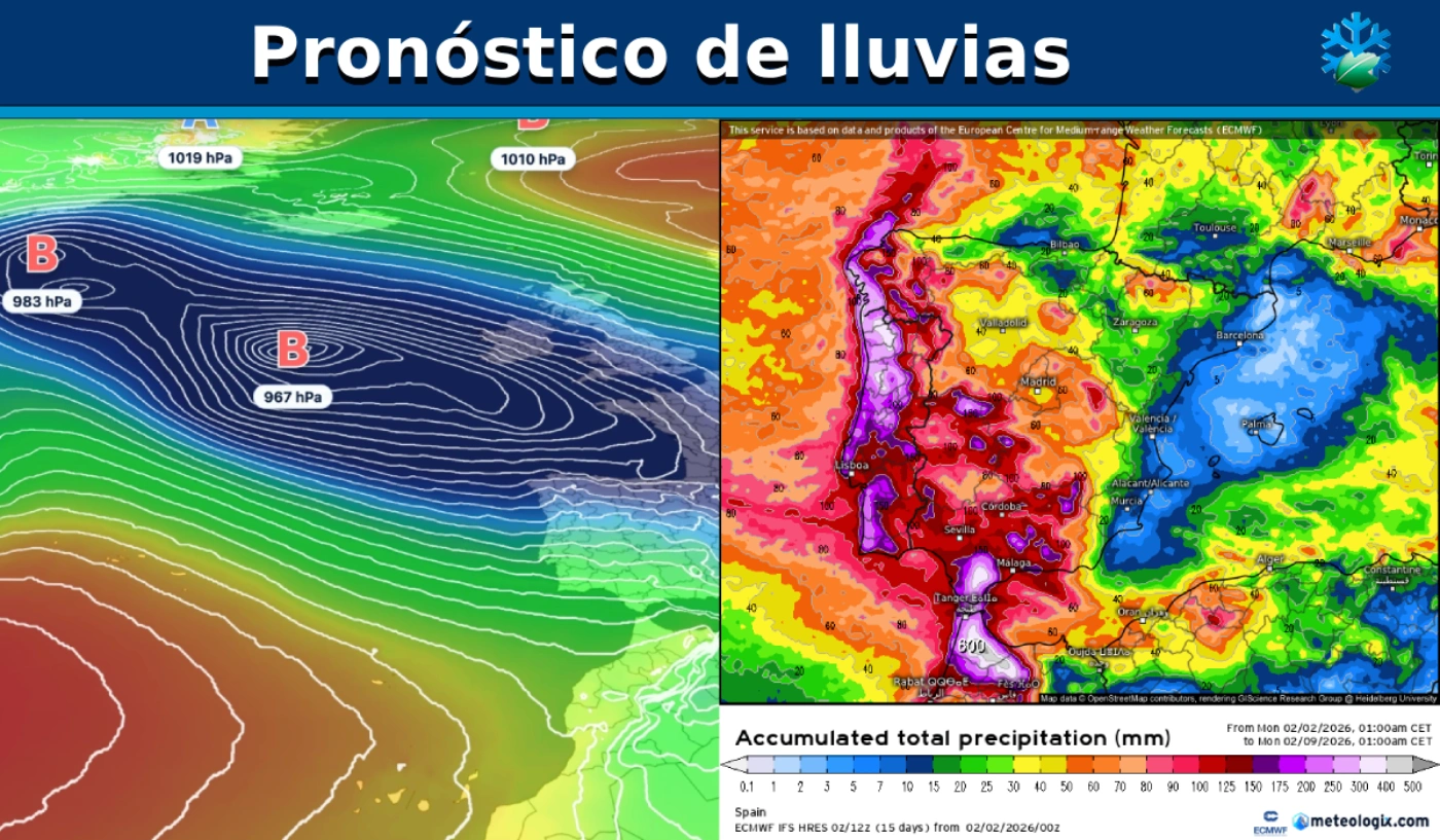 Mapas de lluvias