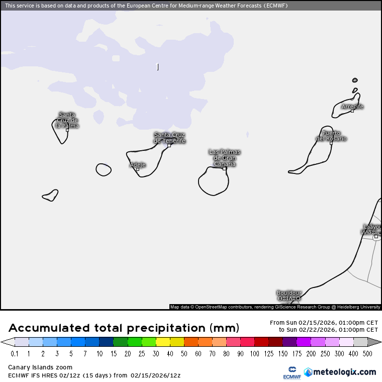 ECMWF lluvias Canarias