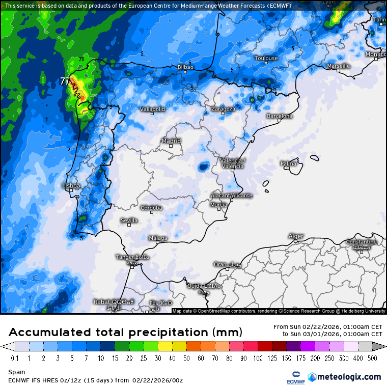 ECMWF lluvias 