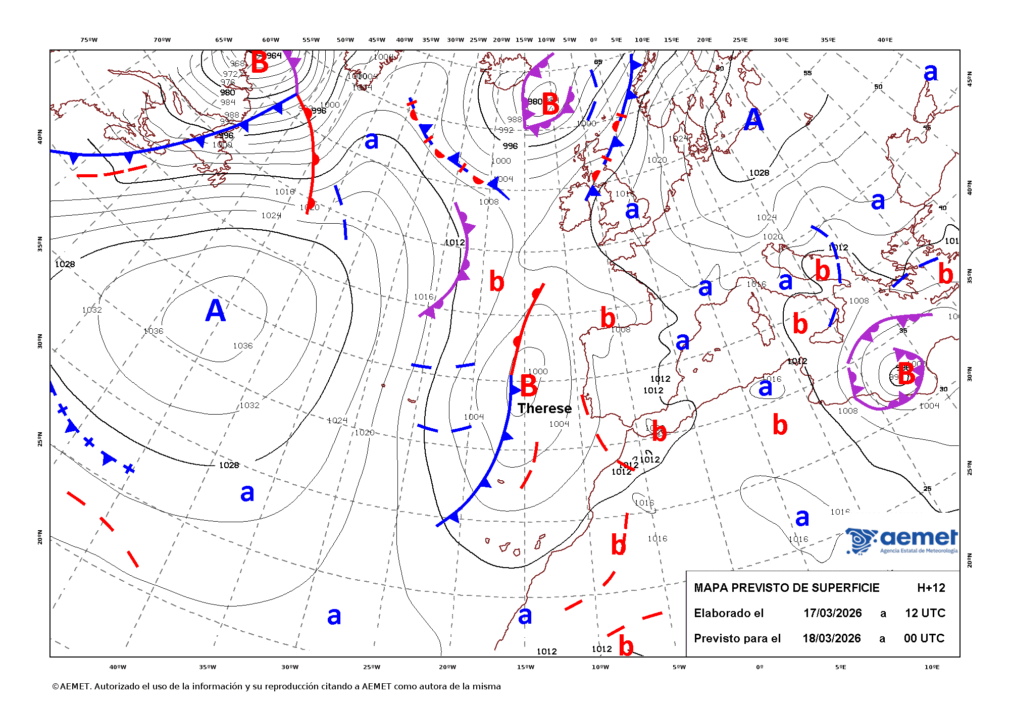 Mapas de presi&oacute;n en superficie