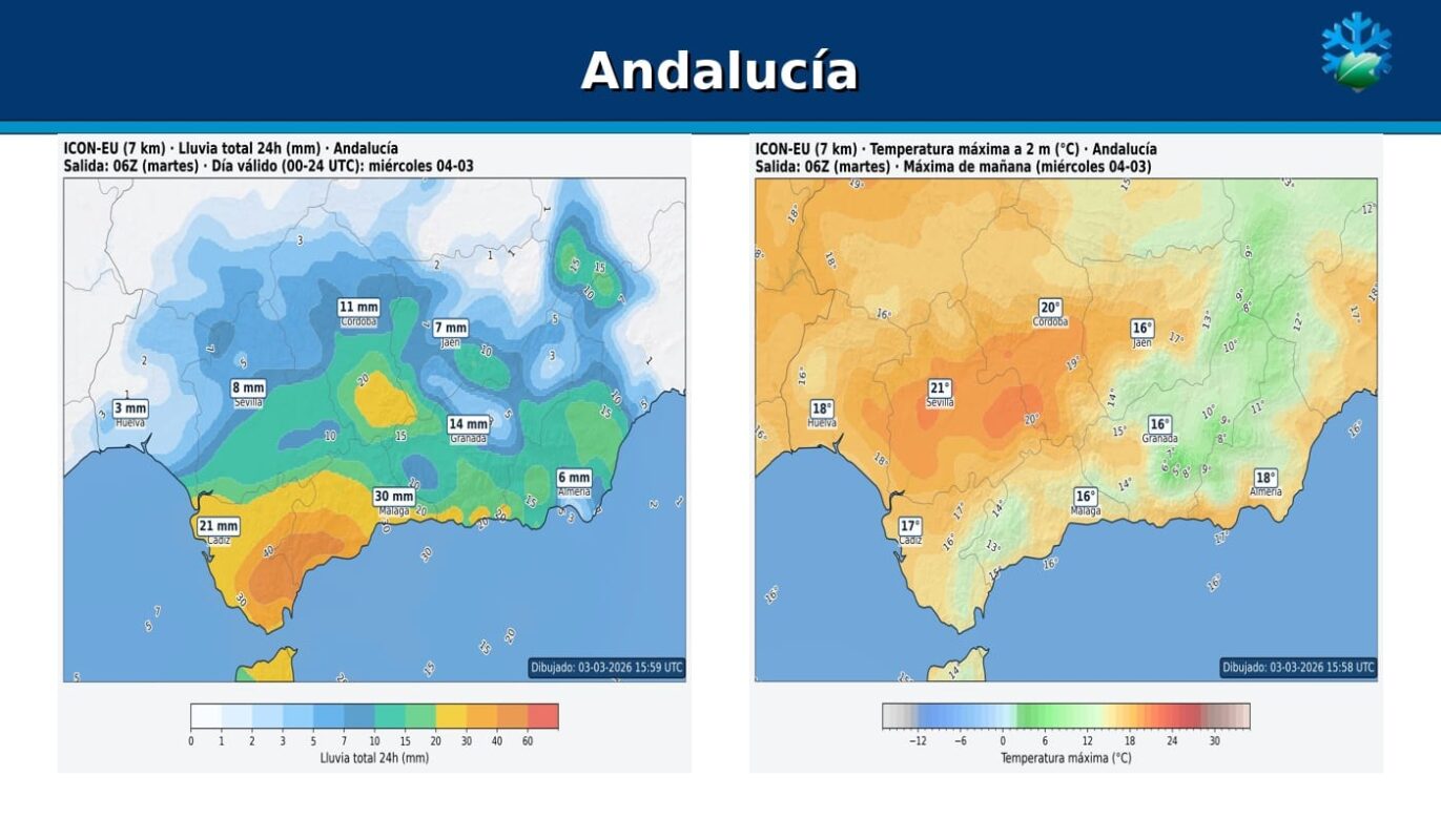 El tiempo en Andalucía