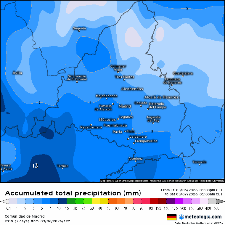 Lluvias Madrid