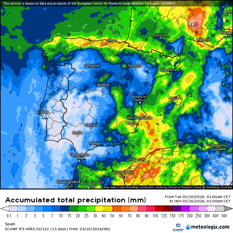 ECMWF lluvias 