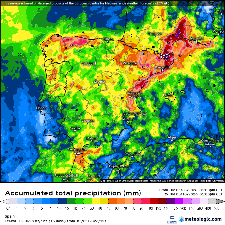 ECMWF lluvias 