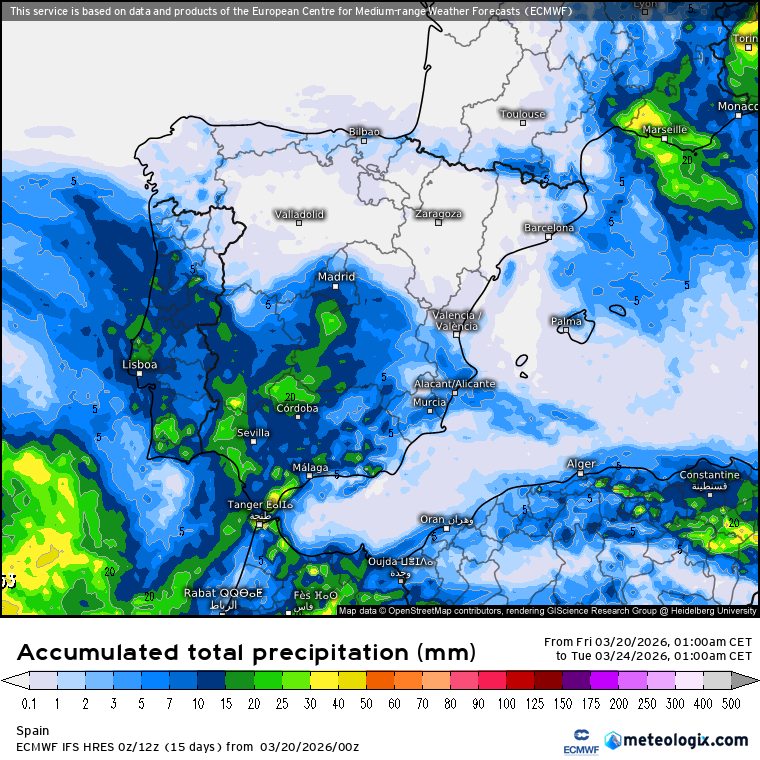 ECMWF lluvias 