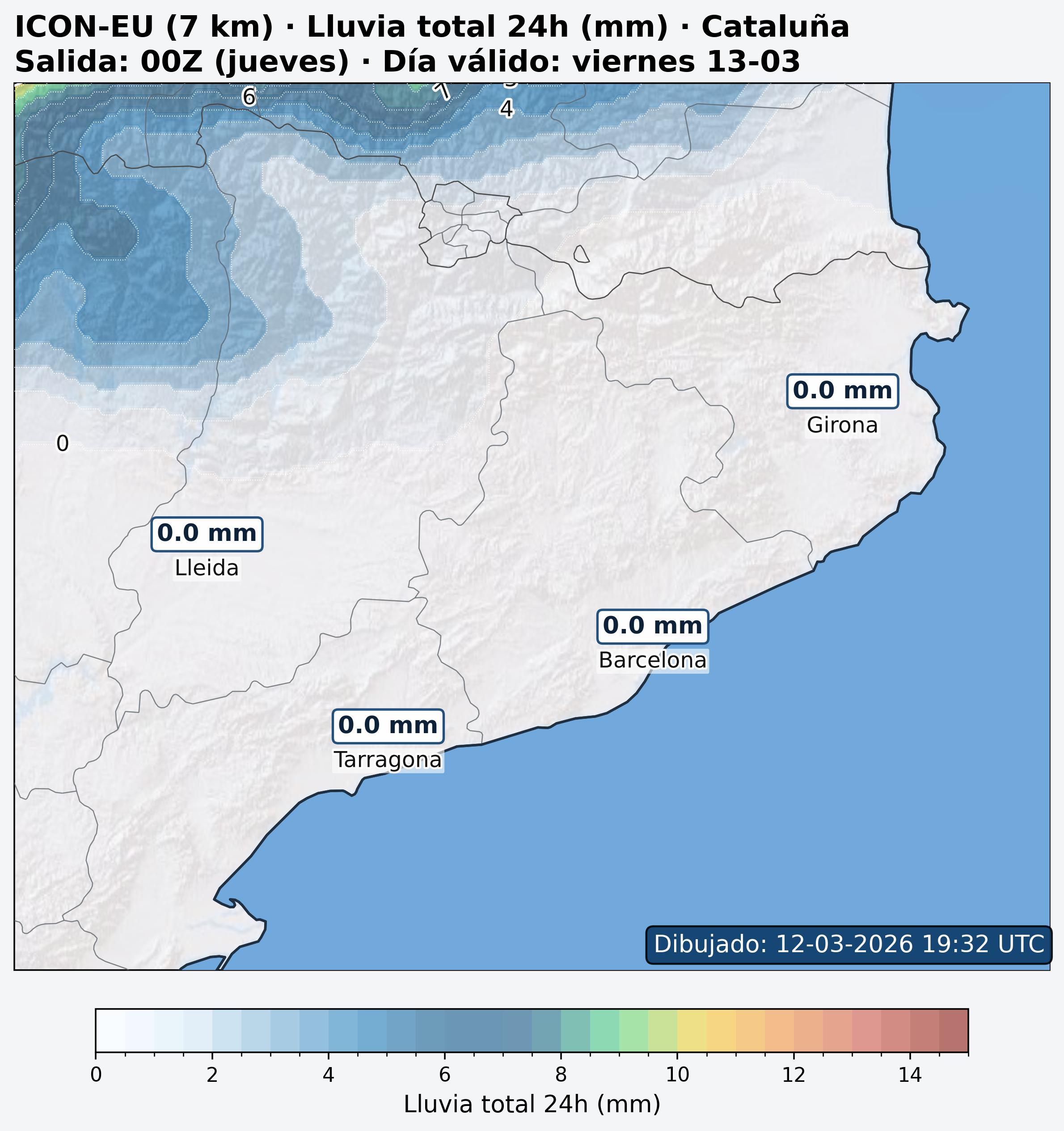 Lluvia 24h ma&ntilde;ana Catalu&ntilde;a