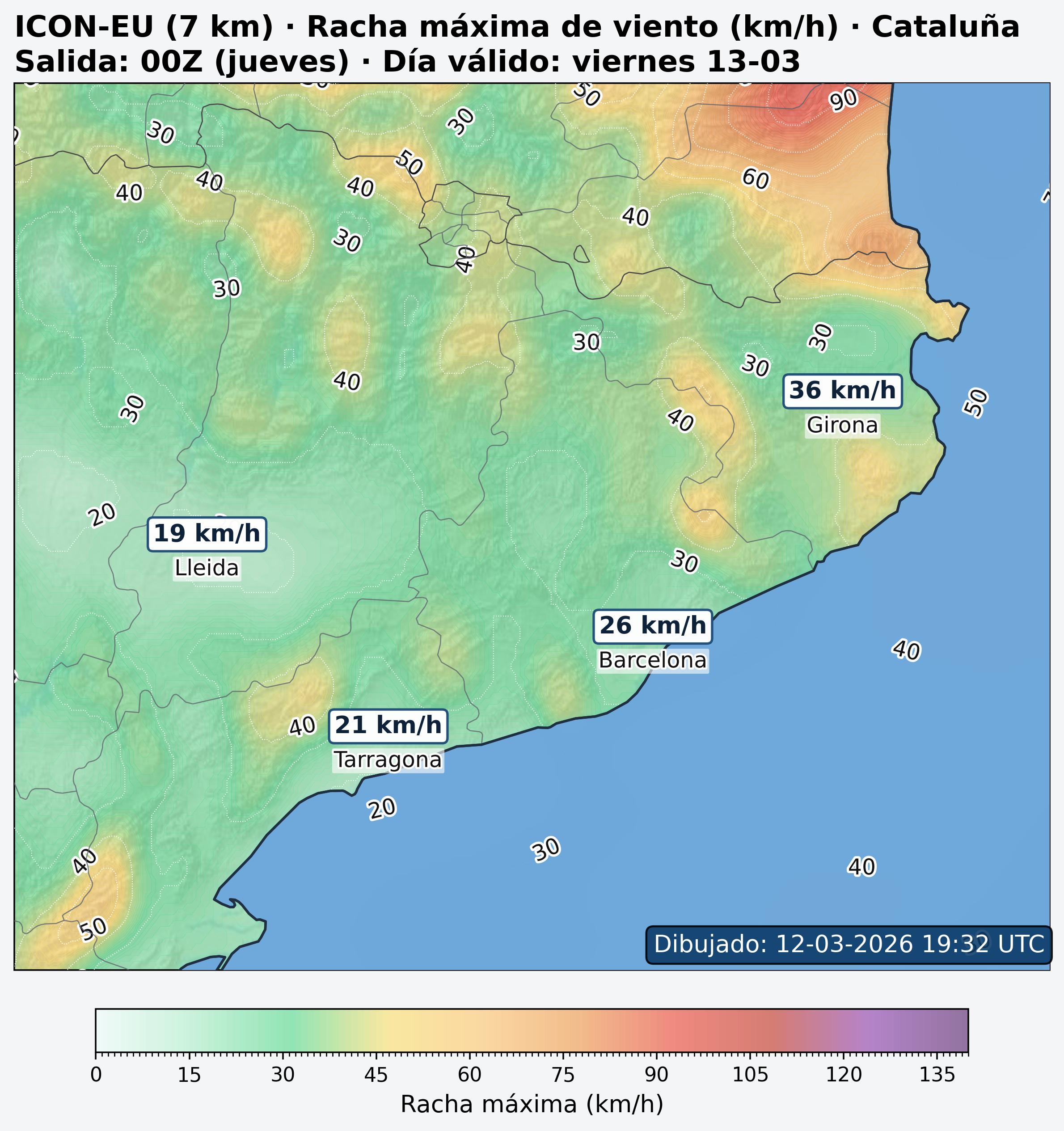 Rachas m&aacute;ximas ma&ntilde;ana Catalu&ntilde;a