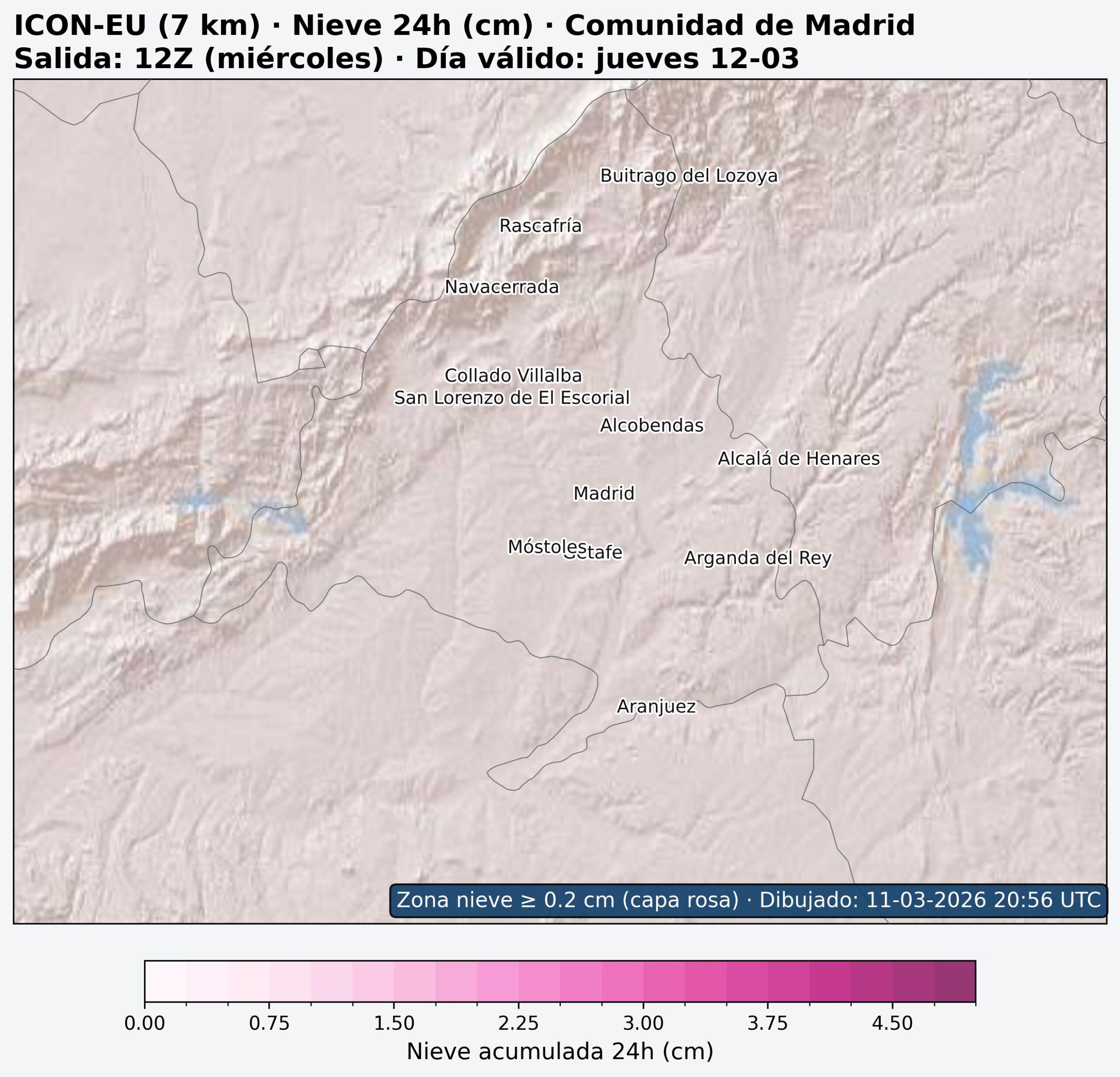 Nieve 24h ma&ntilde;ana Comunidad de Madrid