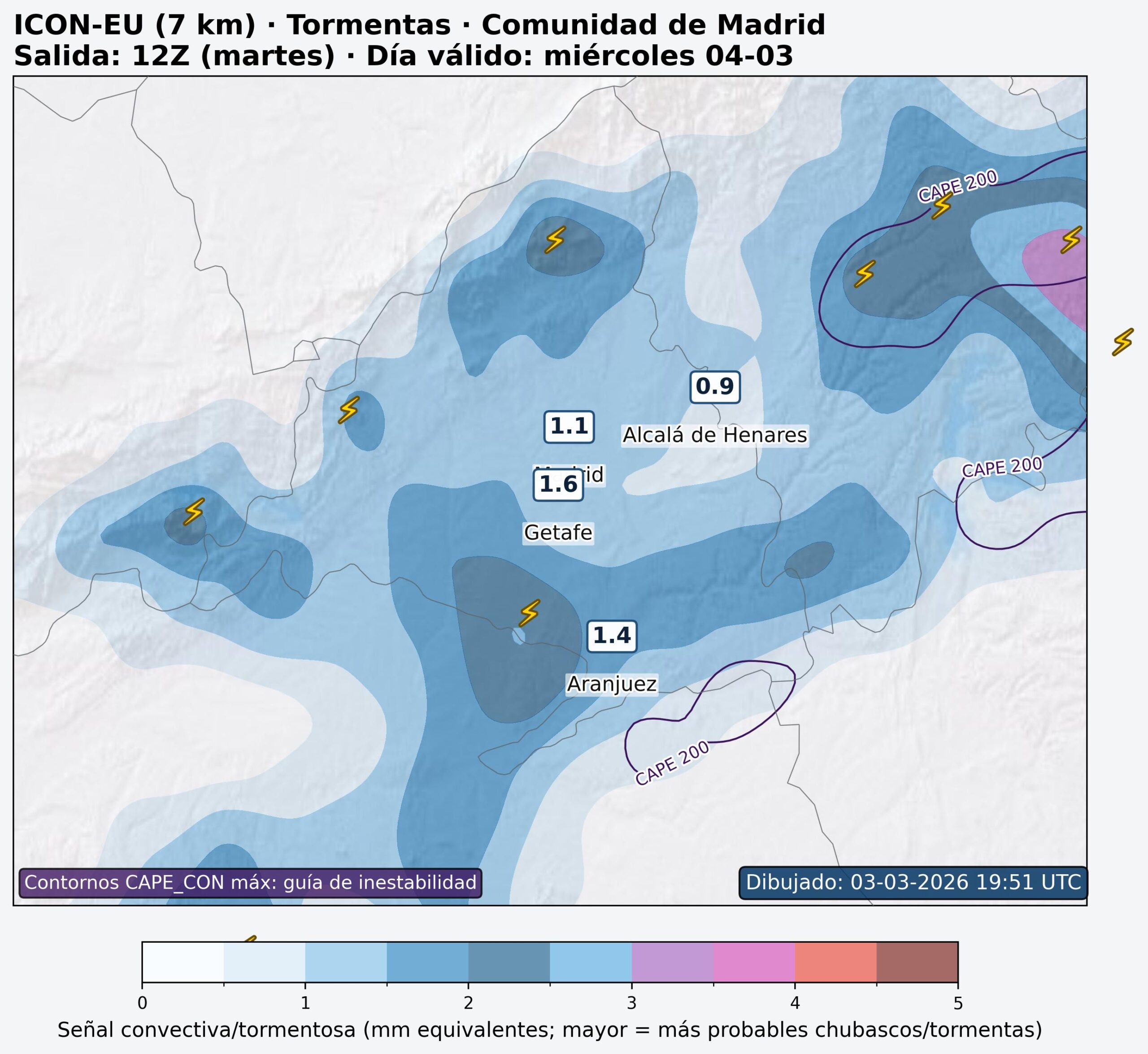 Tormentas Comunidad de Madrid