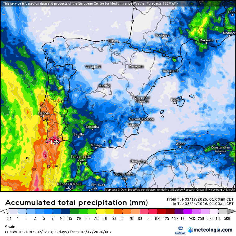 ECMWF lluvias 
