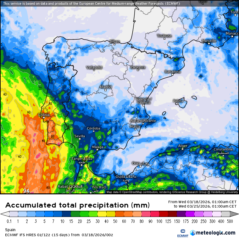 Lluvias mapa 