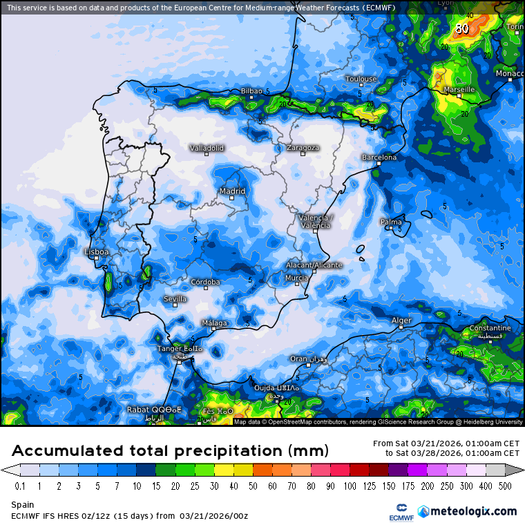 ECMWF lluvias 