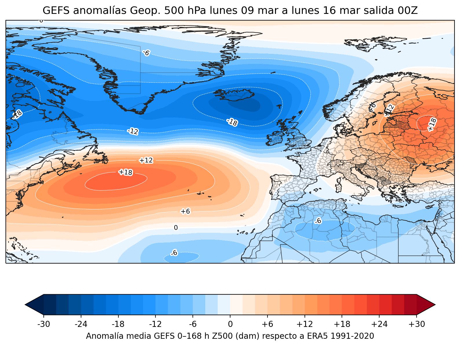 Anomal&iacute;as geopotencial 