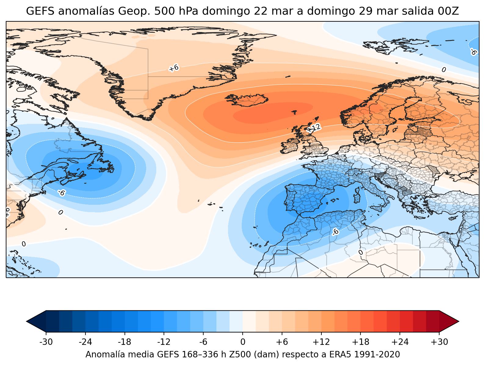 Geopotencial anomal&iacute;as 