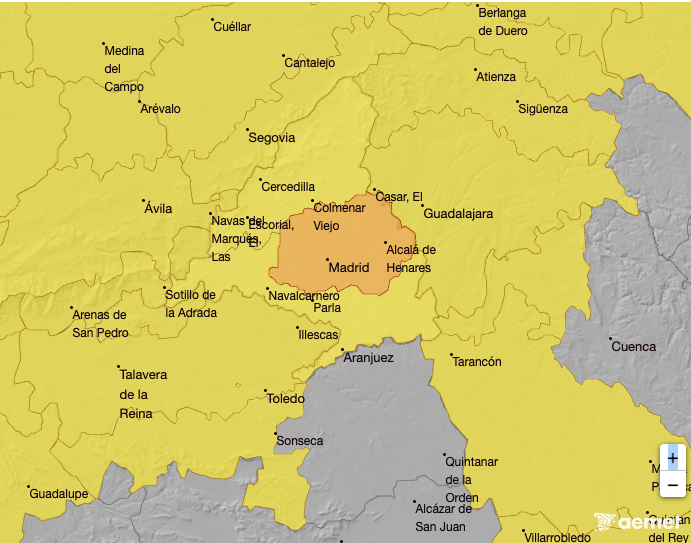 Aviso Naranja Tormentas Madrid
