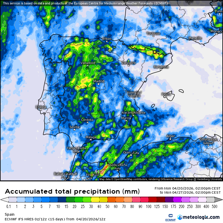 ECMWF lluvias 