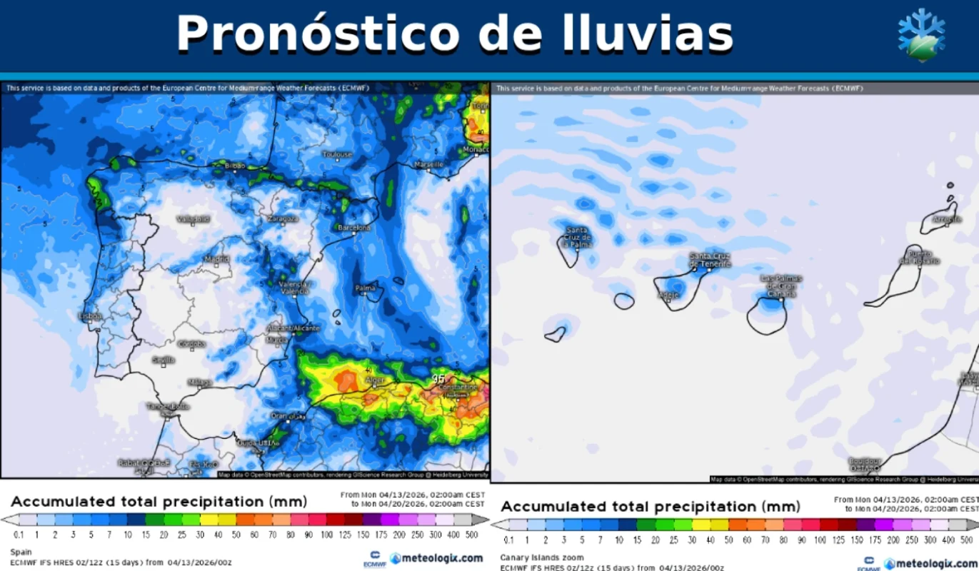 Mapas de lluvias